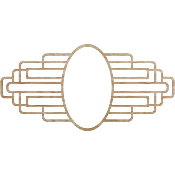 Ekena Millwork Elizabeth Wood Fretwork Pierced Ceiling Medallion, Red Oak, 40"W x 20"H x 11"IW x 19"IH x 1/4"T CMWP40X20X0250EBRO - main